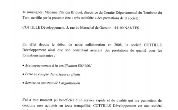 ISO 9001 - L'ADT du Tarn certifié